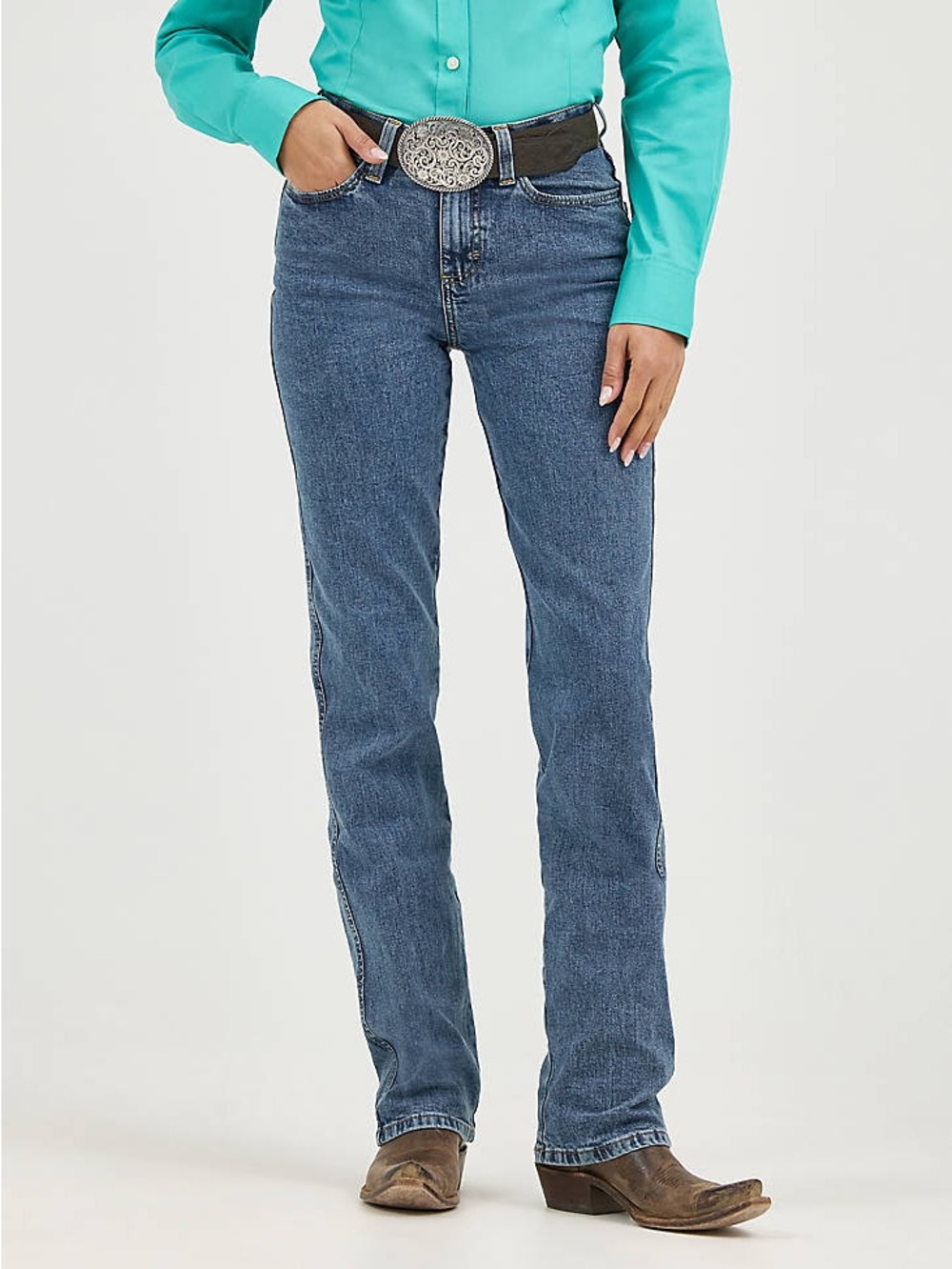 Wrangler Cowboy Cut Women’s Slim Fit Jeans Dark Wash High Rise Size: 5x30